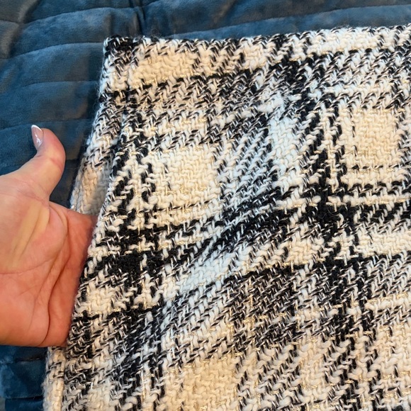 LOFT Black & White Tweed Mini Skirt | Size 12 | Fully Lined - Picture 5 of 5